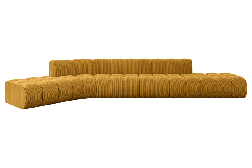 Narożnik lewostronny modułowy Solven-L2 - 471x174x70 cm Żółty 758918