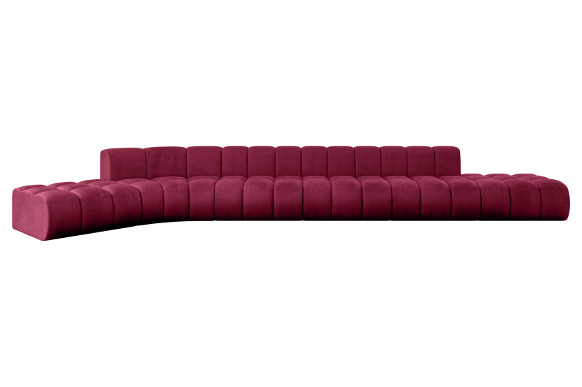 Narożnik lewostronny modułowy Solven-L3 - 562x174x70 cm Bordowy 758736