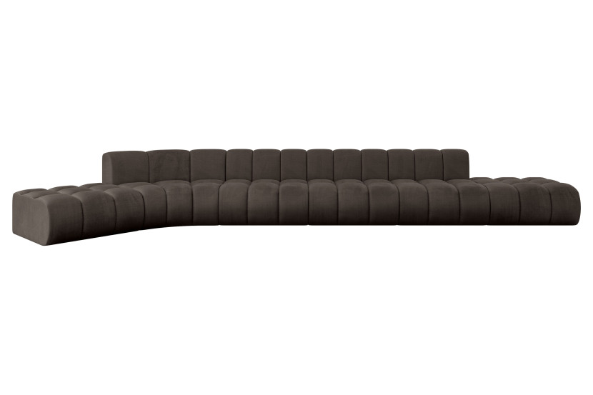 Narożnik lewostronny modułowy Solven-L3 - 562x174x70 cm Brązowy 758436