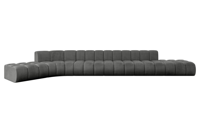 Narożnik lewostronny modułowy Solven-L3 - 562x174x70 cm Grafitowy 758704
