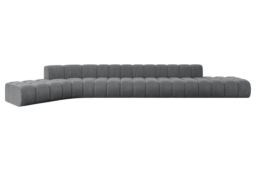 Narożnik lewostronny modułowy Solven-L3 - 562x174x70 cm Grafitowy 758357