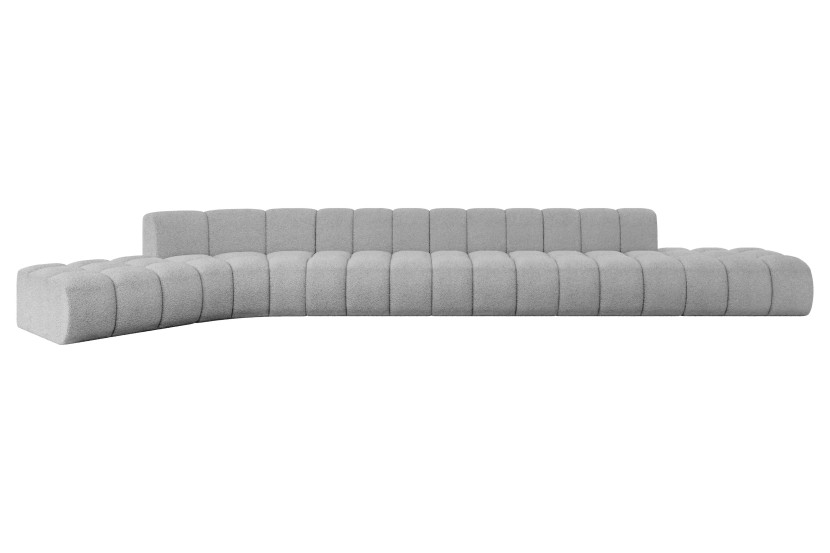 Narożnik lewostronny modułowy Solven-L3 - 562x174x70 cm Jasny szary 758463
