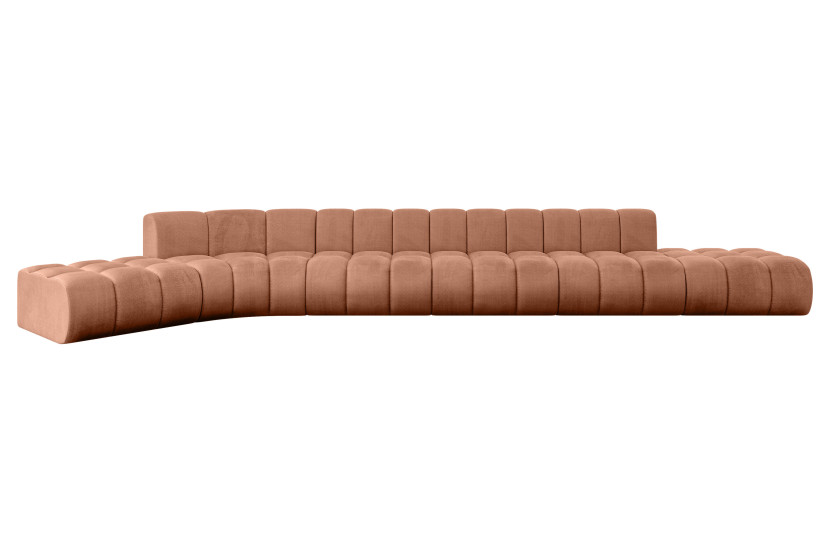Narożnik lewostronny modułowy Solven-L3 - 562x174x70 cm Morelowy 758273