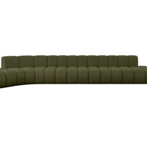 Narożnik lewostronny modułowy Solven-L3 – 562x174x70 cm Zielony 758503