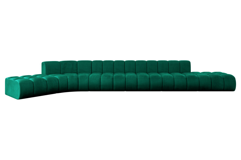 Narożnik lewostronny modułowy Solven-L3 - 562x174x70 cm Zielony 758670
