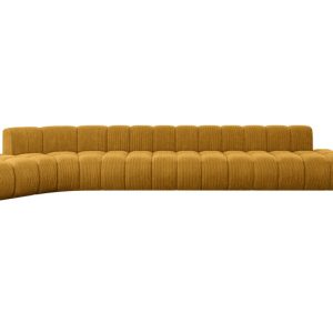 Narożnik lewostronny modułowy Solven-L3 – 562x174x70 cm Żółty 758233