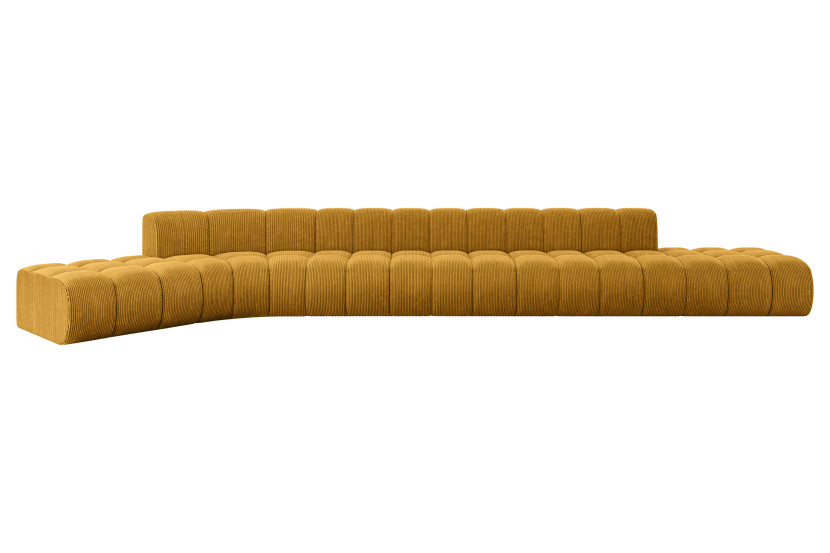 Narożnik lewostronny modułowy Solven-L3 - 562x174x70 cm Żółty 758233