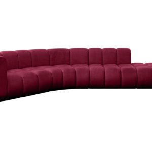 Narożnik lewostronny modułowy Tilmo-L1 – 399x194x70 cm Bordowy 758301