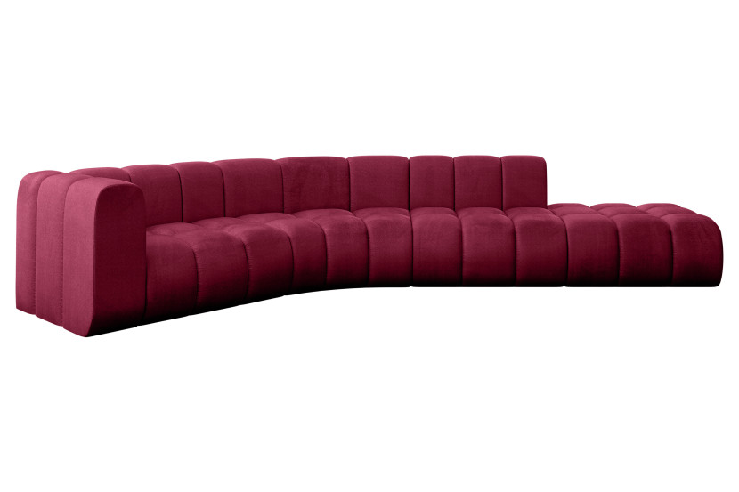 Narożnik lewostronny modułowy Tilmo-L1 - 399x194x70 cm Bordowy 758301