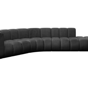 Narożnik lewostronny modułowy Tilmo-L1 – 399x194x70 cm Czarny 758189