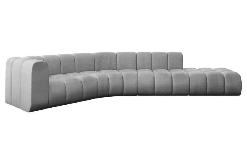 Narożnik lewostronny modułowy Tilmo-L1 - 399x194x70 cm Jasny szary 758429