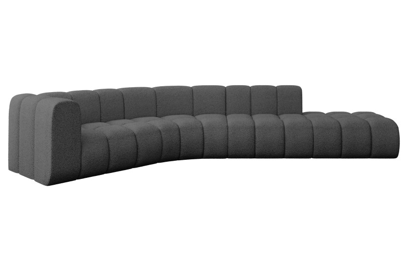 Narożnik lewostronny modułowy Tilmo-L1 - 399x194x70 cm Szary 758875