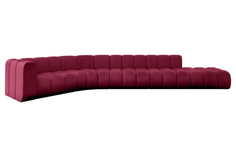 Narożnik lewostronny modułowy Tilmo-L2 - 490x194x70 cm Bordowy 758756