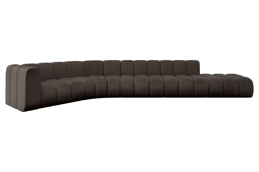 Narożnik lewostronny modułowy Tilmo-L2 - 490x194x70 cm Brązowy 758754