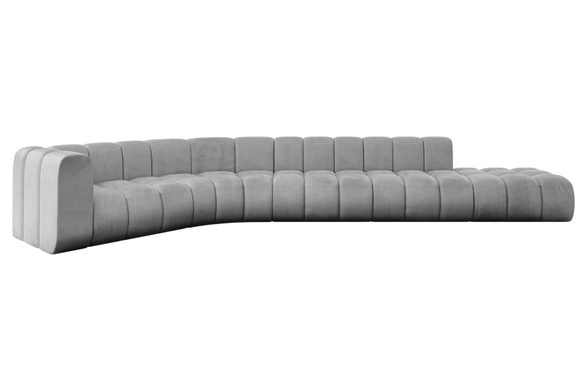 Narożnik lewostronny modułowy Tilmo-L2 - 490x194x70 cm Jasny szary 758860