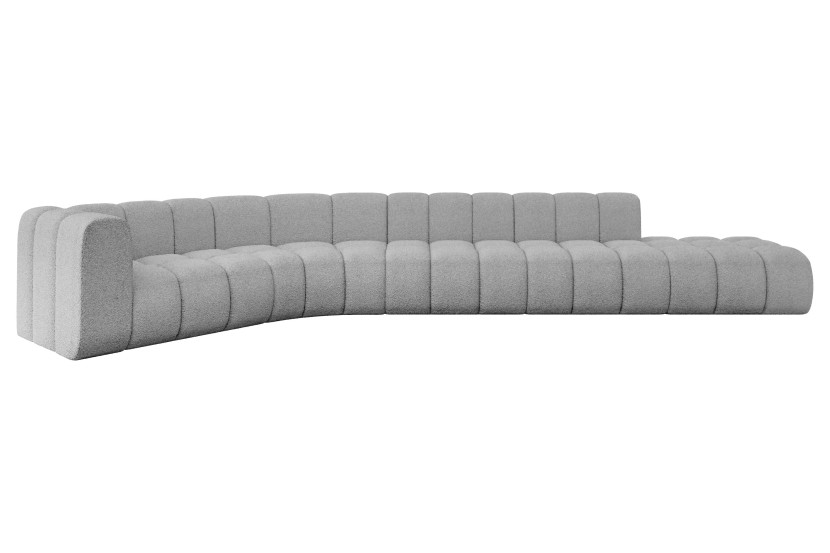 Narożnik lewostronny modułowy Tilmo-L2 - 490x194x70 cm Jasny szary 758846
