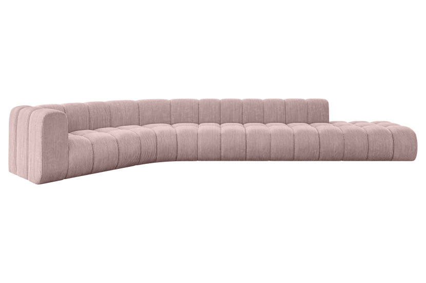 Narożnik lewostronny modułowy Tilmo-L2 - 490x194x70 cm Różowy 758873