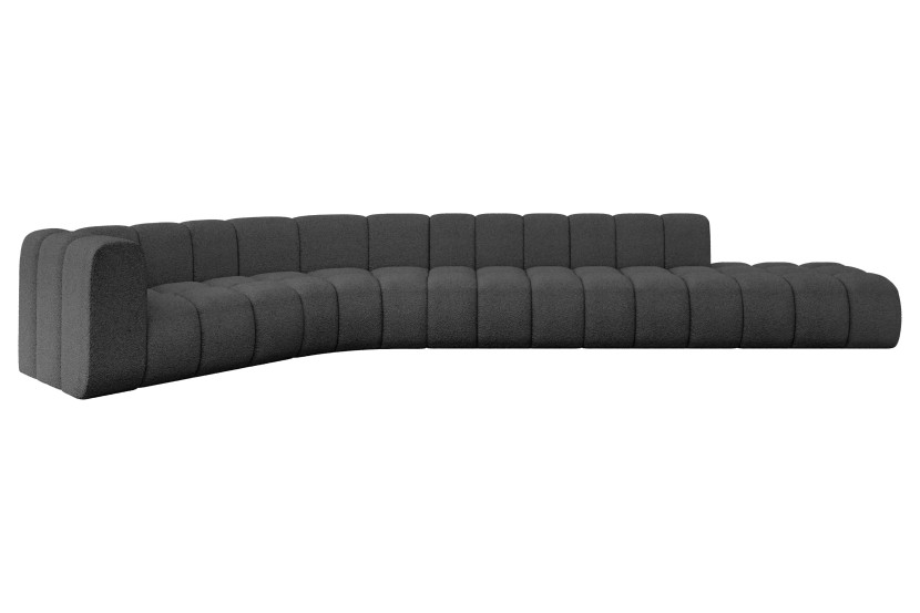 Narożnik lewostronny modułowy Tilmo-L2 - 490x194x70 cm Szary 758296