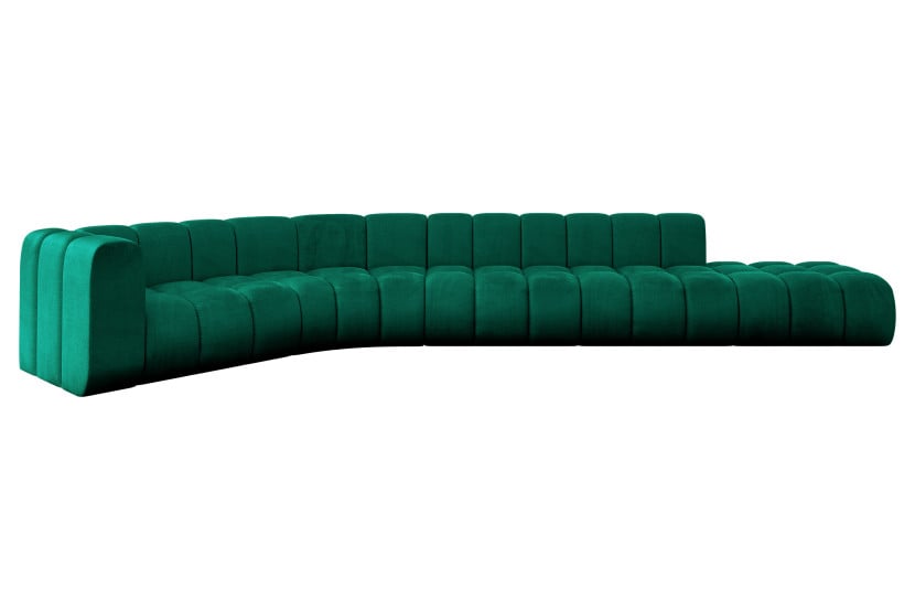 Narożnik lewostronny modułowy Tilmo-L2 - 490x194x70 cm Zielony 758852