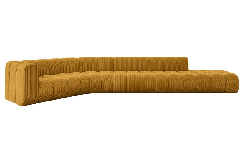 Narożnik lewostronny modułowy Tilmo-L2 - 490x194x70 cm Żółty 758697