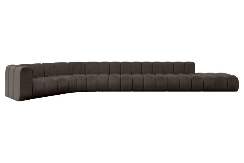 Narożnik lewostronny modułowy Tilmo-L3 - 581x194x70 cm Brązowy 758484