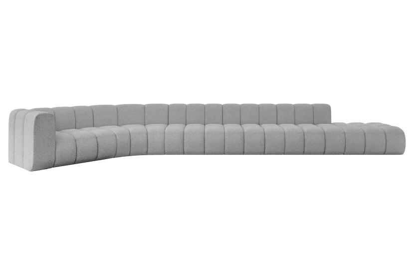 Narożnik lewostronny modułowy Tilmo-L3 - 581x194x70 cm Jasny szary 758307