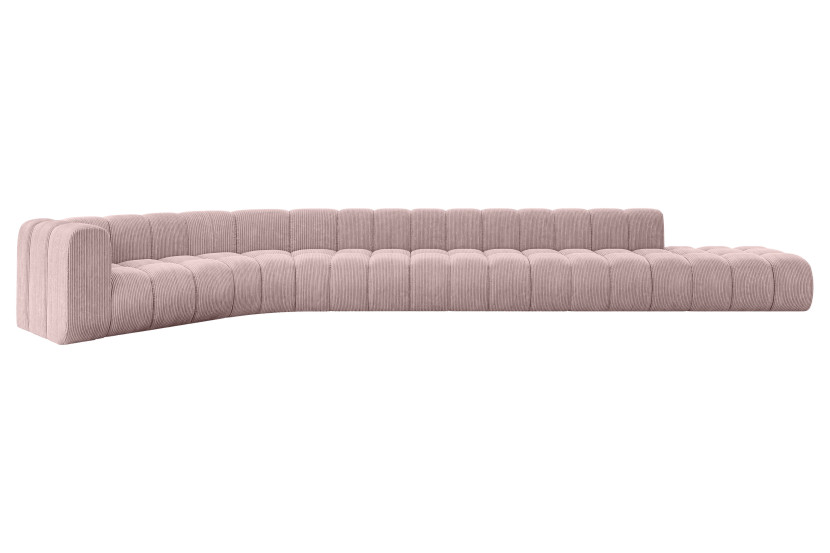 Narożnik lewostronny modułowy Tilmo-L3 - 581x194x70 cm Różowy 758682