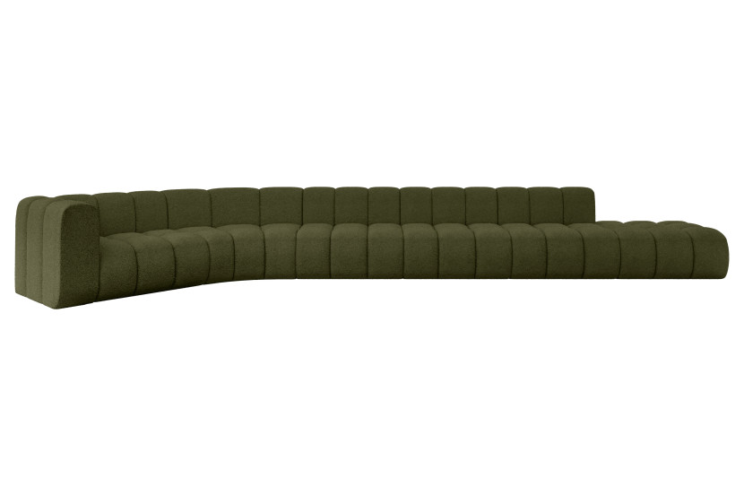 Narożnik lewostronny modułowy Tilmo-L3 - 581x194x70 cm Zielony 758888