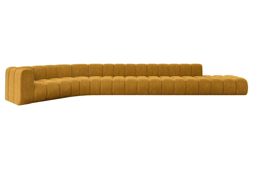 Narożnik lewostronny modułowy Tilmo-L3 - 581x194x70 cm Żółty 758542