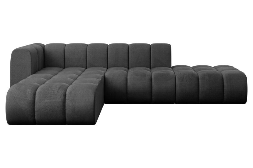 Narożnik lewostronny modułowy Zuvon-L1 - 296x177x70 cm Czarny 758604