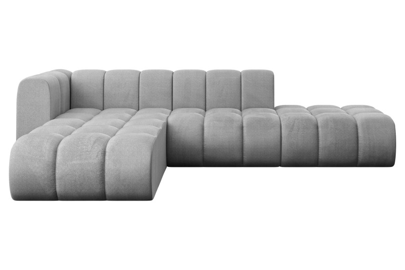 Narożnik lewostronny modułowy Zuvon-L1 - 296x177x70 cm Jasny szary 758275