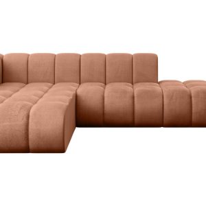 Narożnik lewostronny modułowy Zuvon-L1 – 296x177x70 cm Morelowy 758178 Narożnik lewostronny modułowy Zuvon-L1 – 296x177x70 cm Morelowy 758178