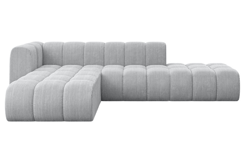 Narożnik lewostronny modułowy Zuvon-L1 - 296x177x70 cm Szary 758146