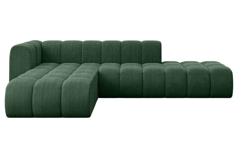 Narożnik lewostronny modułowy Zuvon-L1 - 296x177x70 cm Zielony 758783