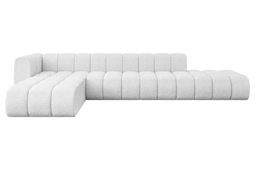 Narożnik lewostronny modułowy Zuvon-L2 - 387x177x70 cm Biały 758533