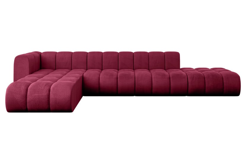 Narożnik lewostronny modułowy Zuvon-L2 - 387x177x70 cm Bordowy 758453