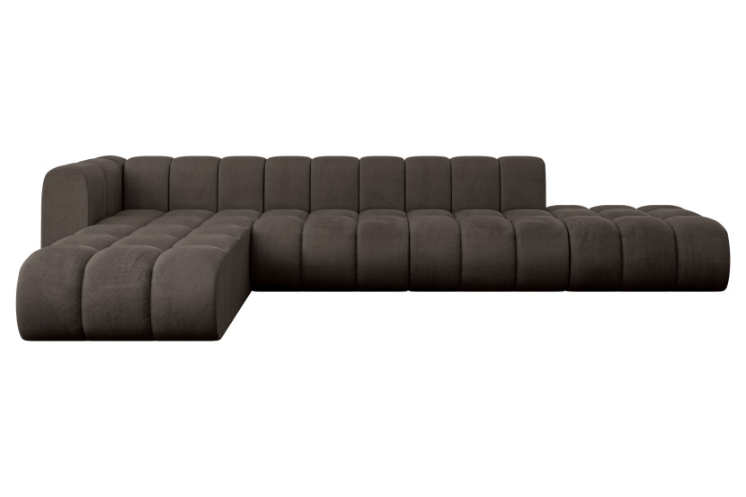 Narożnik lewostronny modułowy Zuvon-L2 - 387x177x70 cm Brązowy 758798