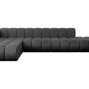Narożnik lewostronny modułowy Zuvon-L2 – 387x177x70 cm Czarny 758813 Narożnik lewostronny modułowy Zuvon-L2 – 387x177x70 cm Czarny 758813