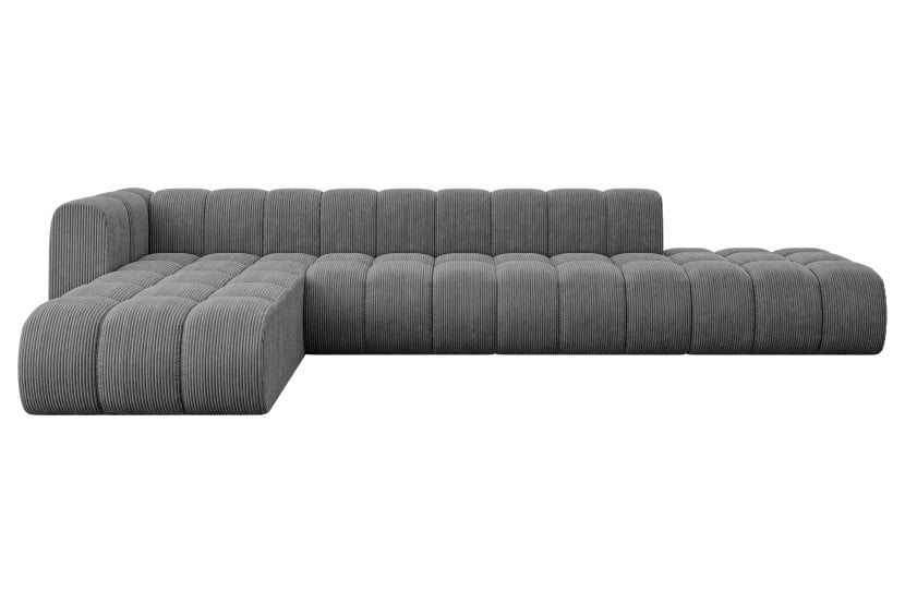 Narożnik lewostronny modułowy Zuvon-L2 - 387x177x70 cm Grafitowy 758126