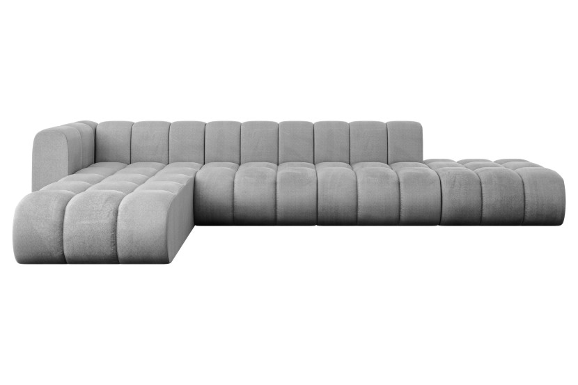 Narożnik lewostronny modułowy Zuvon-L2 - 387x177x70 cm Jasny szary 758899