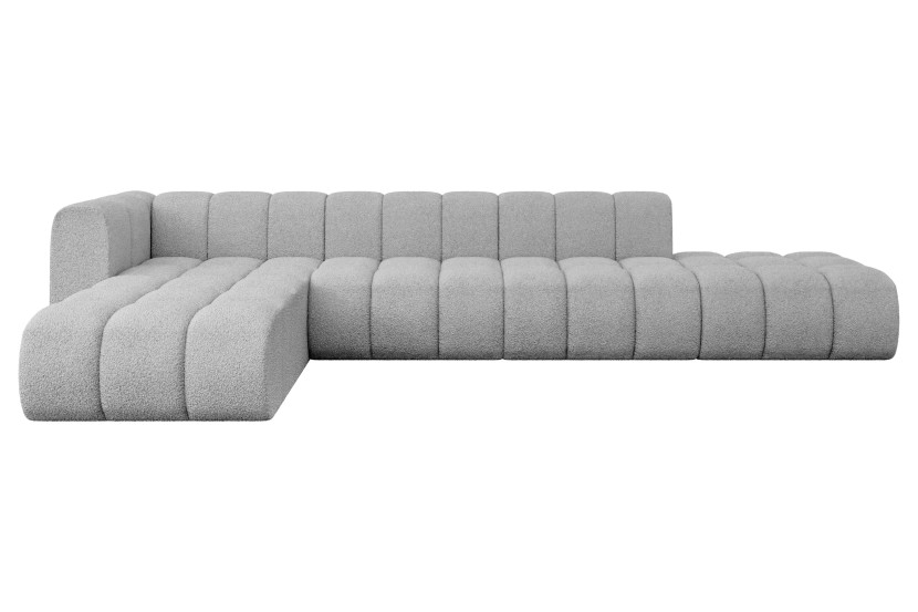 Narożnik lewostronny modułowy Zuvon-L2 - 387x177x70 cm Jasny szary 758810