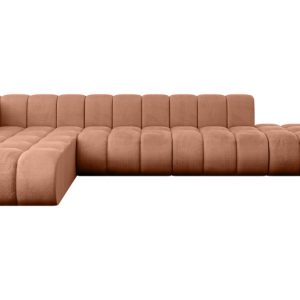 Narożnik lewostronny modułowy Zuvon-L2 – 387x177x70 cm Morelowy 758363