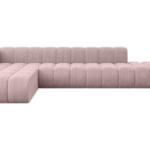 Narożnik lewostronny modułowy Zuvon-L2 – 387x177x70 cm Różowy 758738