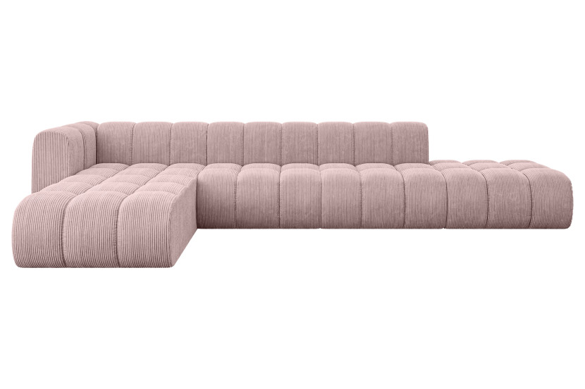 Narożnik lewostronny modułowy Zuvon-L2 - 387x177x70 cm Różowy 758738