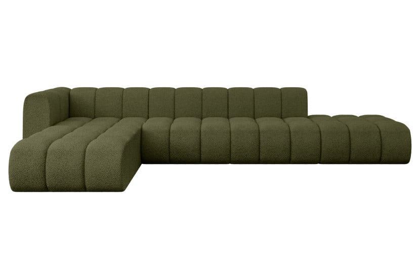 Narożnik lewostronny modułowy Zuvon-L2 - 387x177x70 cm Zielony 758580
