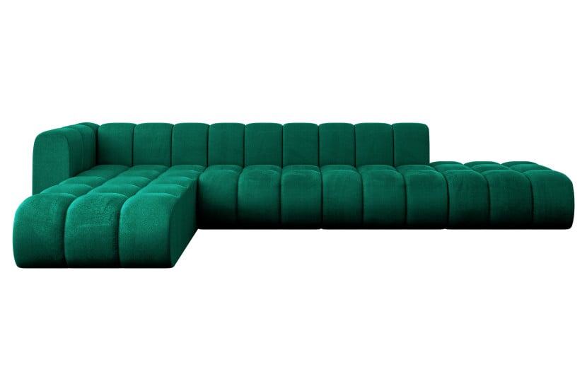 Narożnik lewostronny modułowy Zuvon-L2 - 387x177x70 cm Zielony 758630