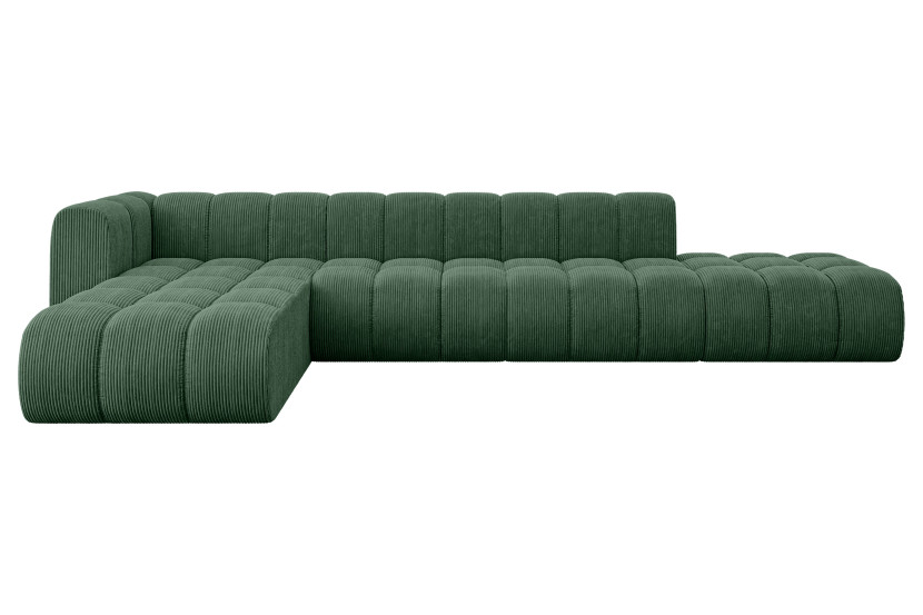 Narożnik lewostronny modułowy Zuvon-L2 - 387x177x70 cm Zielony 758196