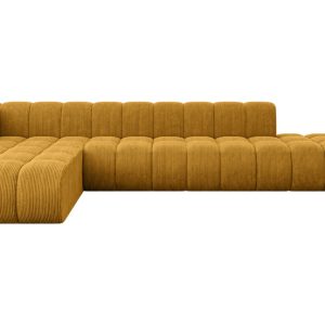 Narożnik lewostronny modułowy Zuvon-L2 – 387x177x70 cm Żółty 758430