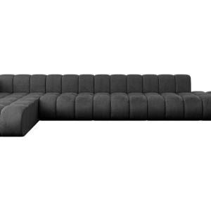 Narożnik lewostronny modułowy Zuvon-L3 – 478x177x70 cm Czarny 758416
