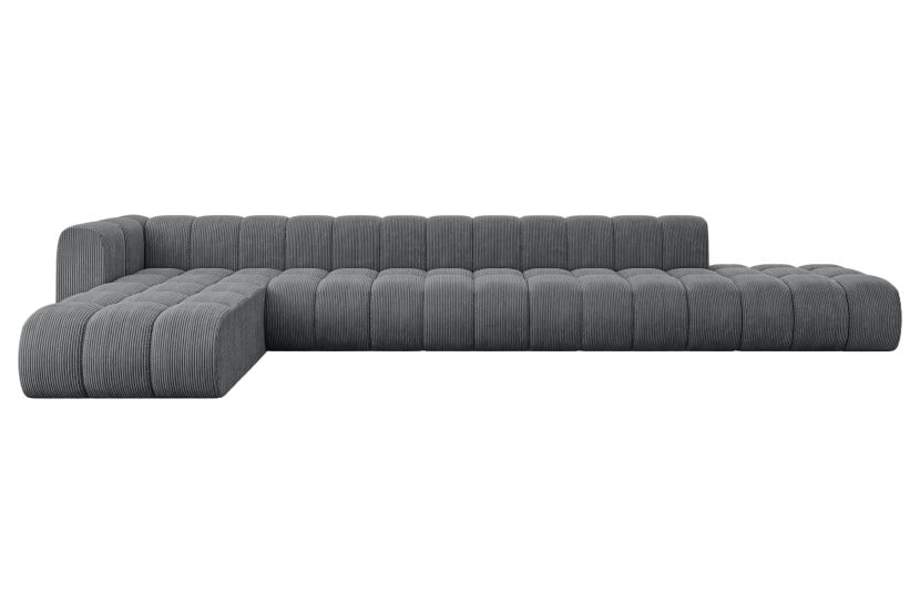 Narożnik lewostronny modułowy Zuvon-L3 - 478x177x70 cm Grafitowy 758458